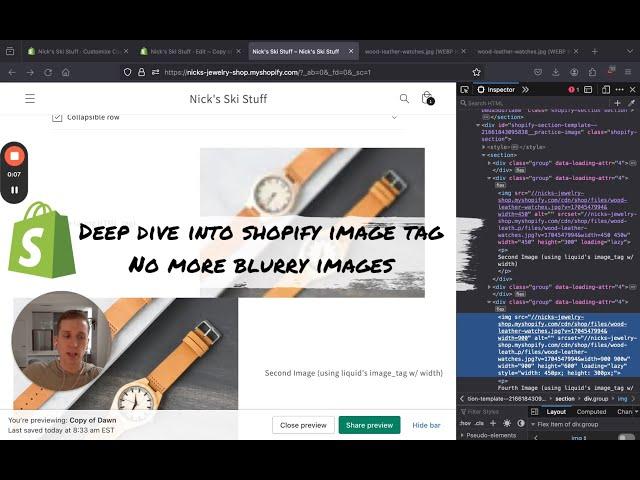 Deep Dive Into Shopify Image Tag | No more Blurry Images