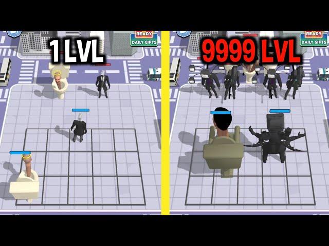 MAX LEVEL in Merge Toilet Battle Camera Game