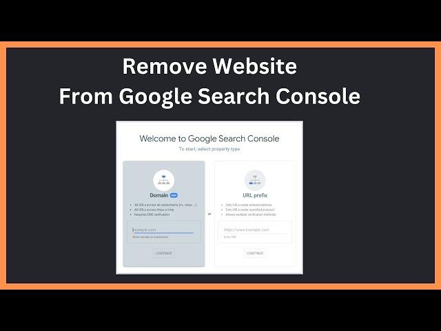 Remove/Delete Property from Search Console