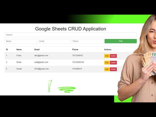 Build a Google Sheets CRUD Web App with Real-Time Data | Easy Step-by-Step Tutorial