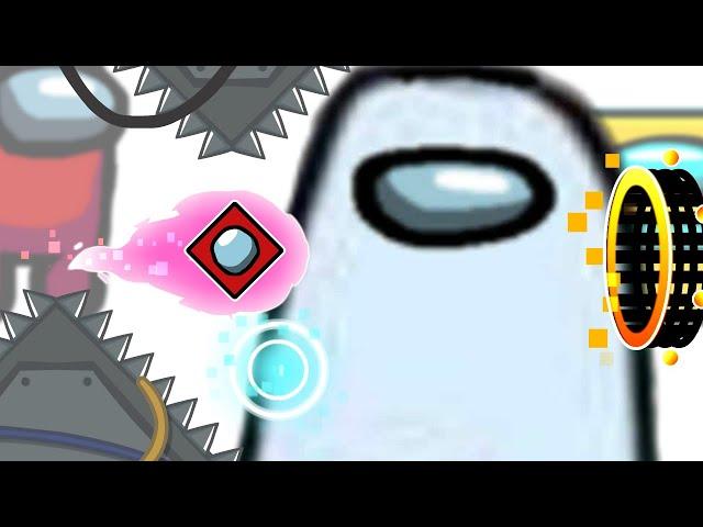 Mini Crewmate Kills Geometry Dash Boss | Among Us