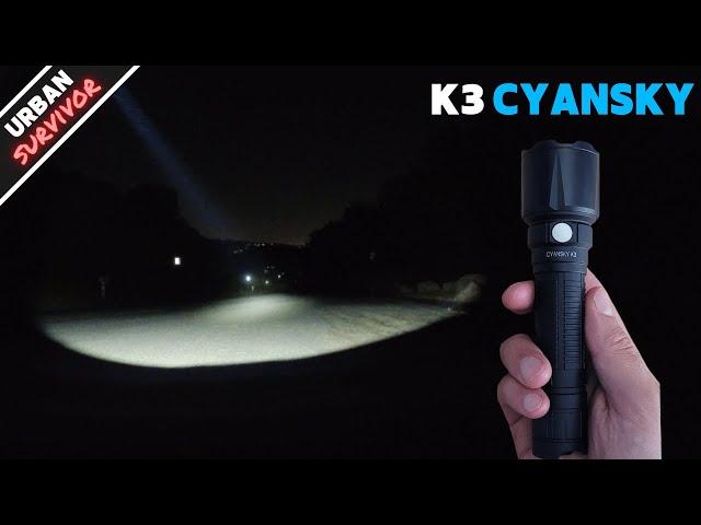 CYANSKY K3 Tactical Flashlight with an Incredible 600m Throw 