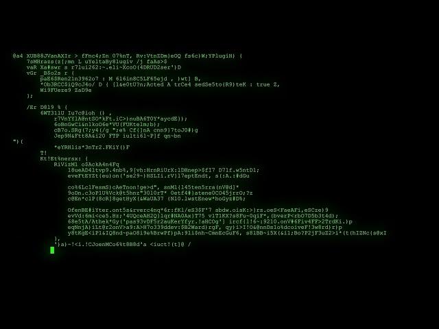 1H Long Relaxing Coding Screensaver Encrypted Programming Code Video VJ Loop no sound, no music