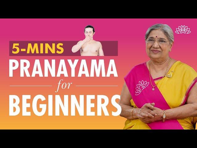 5 Minute Pranayama For Beginners | Practice Breathing Exercise | Pranayama Benefits | Dr. Hansaji