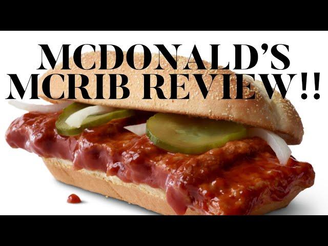 McDonald's McRib Review , The McDonald's McRib Is Back!!