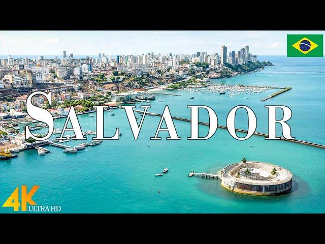 Salvador, Brazil 4K drone view • Aerial View Of Salvador | Relaxation film with calming music