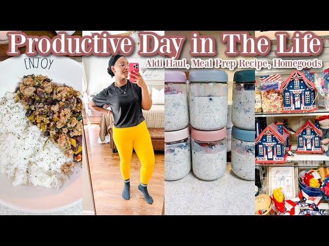 Busy Day Vlog: Pure Barre Workout, Aldi Haul, Easy Meals & HomeGoods Shop with Me!