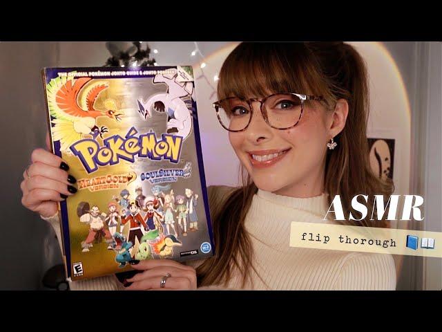 ASMR  Pokémon HGSS Strategy Guide! ️ Relaxing Page Smoothing & Turning · Whispered Flip Through