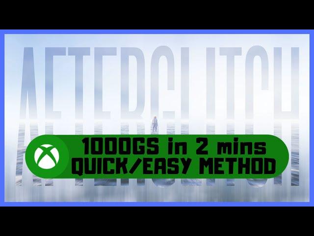 Afterglitch #Xbox 1000GS in 2 mins - Quick/Easy Method