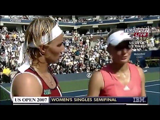 Svetlana Kuznetsova vs Anna Chakvetadze 2007 US Open SF Highlights