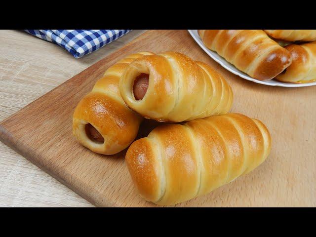 Сосиски в Тесте  Простой рецепт воздушного теста Sausage Roll Recipe, English Subtitles