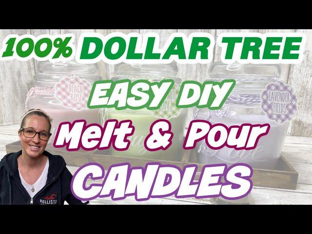 100% Dollar Tree EASY DIY MELT & POUR CANDLES _ DIY Scented Candles