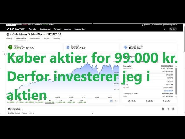 Køber aktier for 99.000 kr. - Derfor investerer jeg i aktien