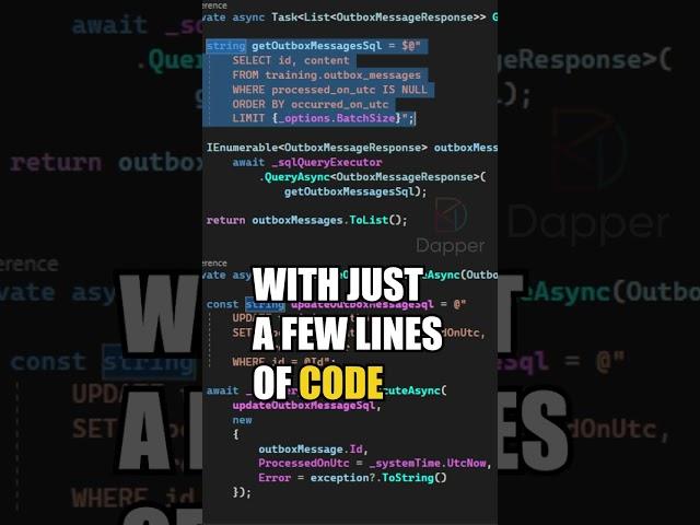 SQL Queries Made Easy With Dapper #shorts
