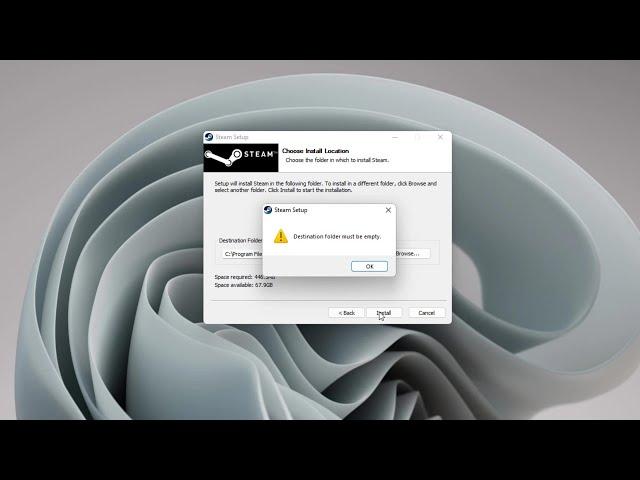 Fix Steam Installation Error Destination Folder Must Be Empty