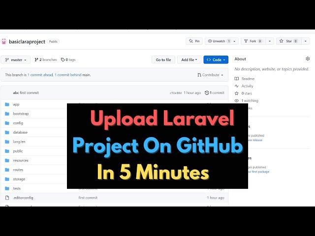 How To Upload Laravel Project On GitHub Tutorial Step By Step