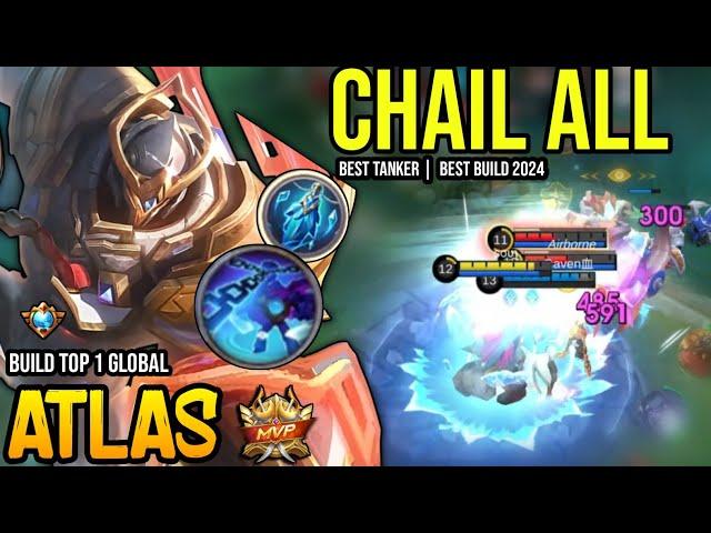 ATLAS BEST BUILD 2024 | BUILD TOP 1 GLOBAL ATLAS GAMEPLAY | MOBILE LEGENDS