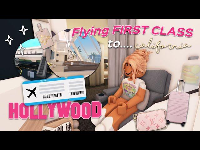 Flying FIRST CLASS to CALIFORNIA! ️️ Roblox Bloxburg Roleplay | *WITH VOICE*