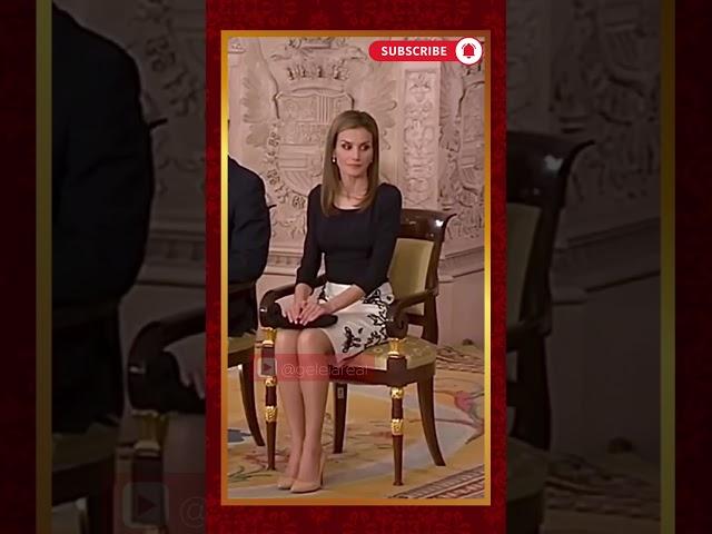 Queen Letizia of Spain shows Infanta Sofia how to sit #short #queenletizia #infantasofia