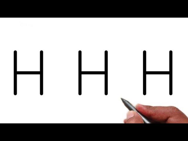 How to draw Donkey From Letter H || Easy Donkey Drawing || Animals Drawing || Donkey Drawing