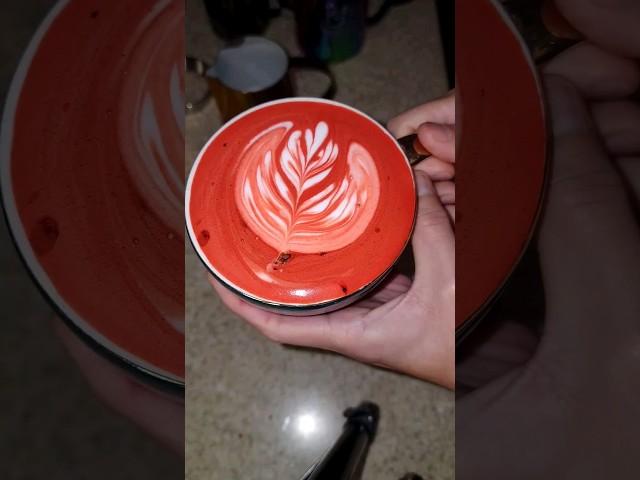 red coffee for a friend ️ #shorts #coffee #latteart #youtubeshorts