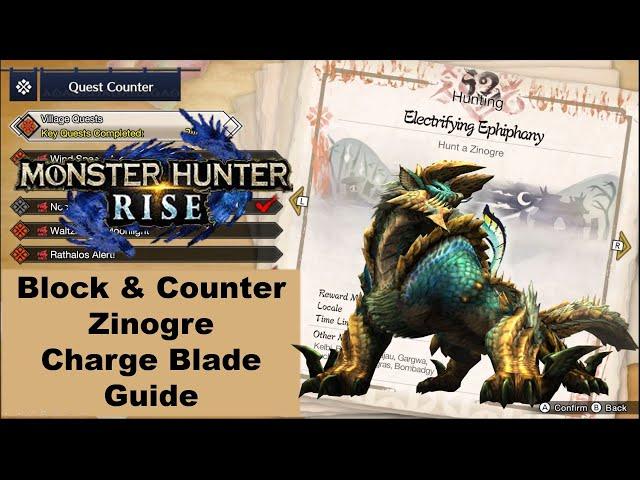 Monster Hunter Rise | How to block and counter Zinogre with Charge Blade