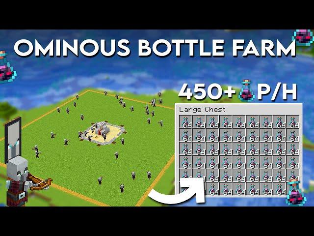 Minecraft EASIEST Ominous Bottle Farm 1.21 - 450+ Bottle Per Hour