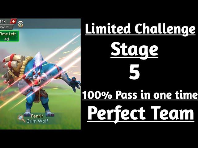 Lords mobile Limited Challenge Bloodlust Stage 5|Grim Wolf Limited Challenge Stage 5