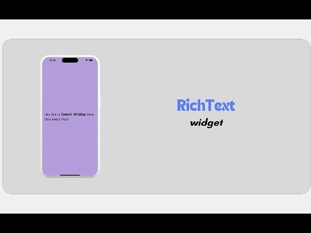 RichText Widget in flutter