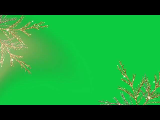 Shining Golden Christmas Overlay Effect - Green Screen | 1 Hour Loop 4K