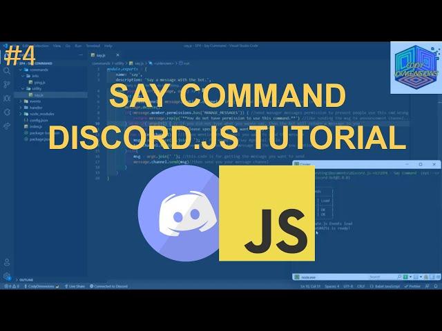 Say Command | Discord.JS v13 Tutorial #4