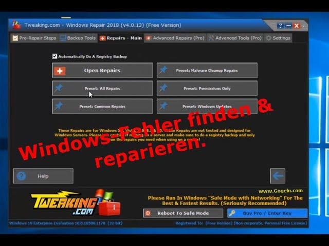 Windows Repair 2018. Windows-Fehler finden & reparieren.