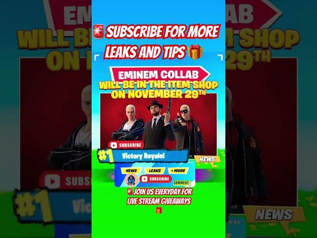 FORTNITE X EMINEM COLLAB SKIN RELEASE DATE…##viral #hindi #family #lego #eminem #shorts #short