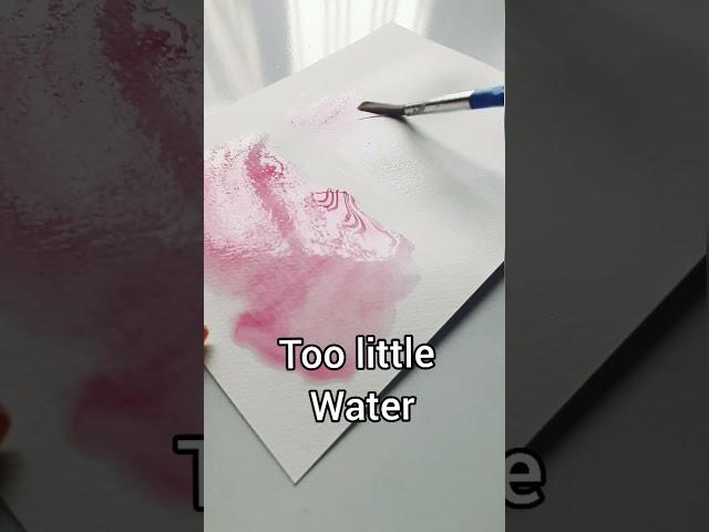 Watercolor technique for beginner artist | how much water is okay? #shorts #watercolour #wetonwet