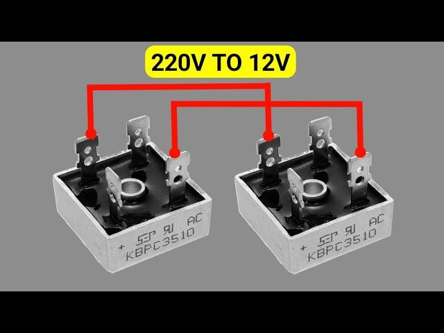 How To Make 220V to 12V 20A Battery Charger | Full Bridge Rectifier Circuit