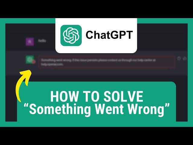 How to Solve Something Went Wrong in ChatGPT