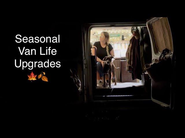 Living in my van | Autumn Van Tour & Apples  getting safe and cozy for the colder weather #autumn