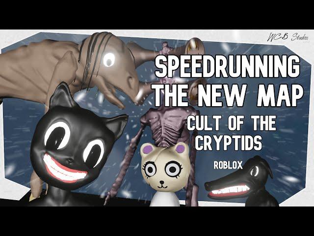 SPEEDRUNNING killing all the Cryptids in the NEW map in Cult of the Cryptids Roblox