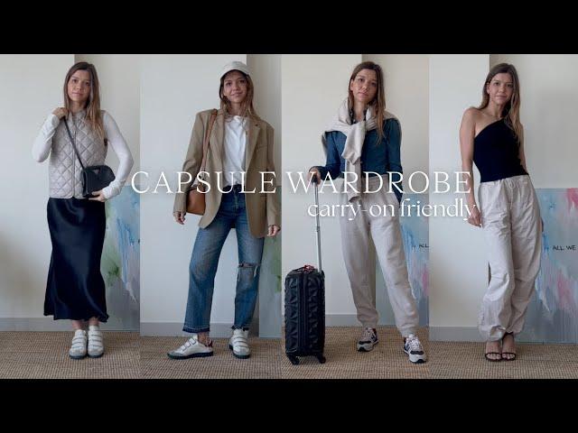 How To Build a Spring Capsule Wardrobe - versatile and  great for travel carry-on only