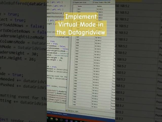 Implementing Virtual Mode In The DataGridView | Advanced C#