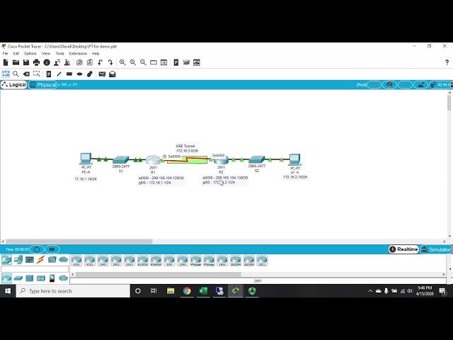 Configuring a GRE Tunnel