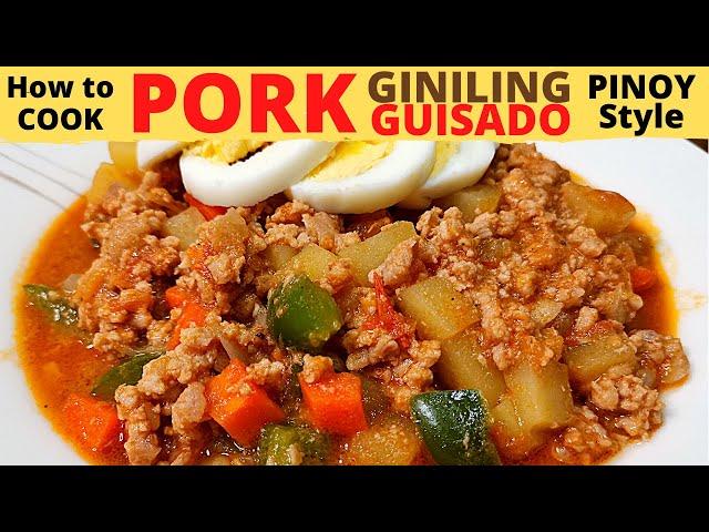 PORK GINILING | EASY Filipino Recipe | Giniling na Baboy GUISADO | Pinoy Style