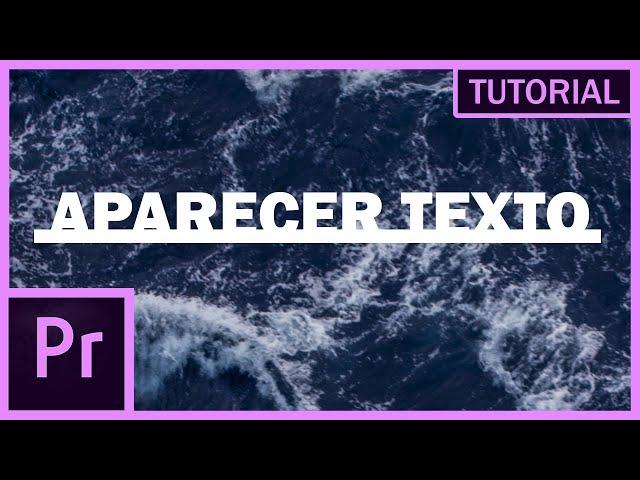 ¿CÓMO ANIMAR? Aparecer texto en Premier Pro | FÁCIL - lentedl