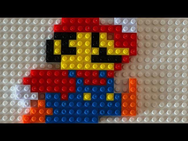 How to make a super Mario pixel art #lego #pixelart #supermario