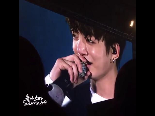 BTS Jungkook crying @ BTS 3RD MUSTER