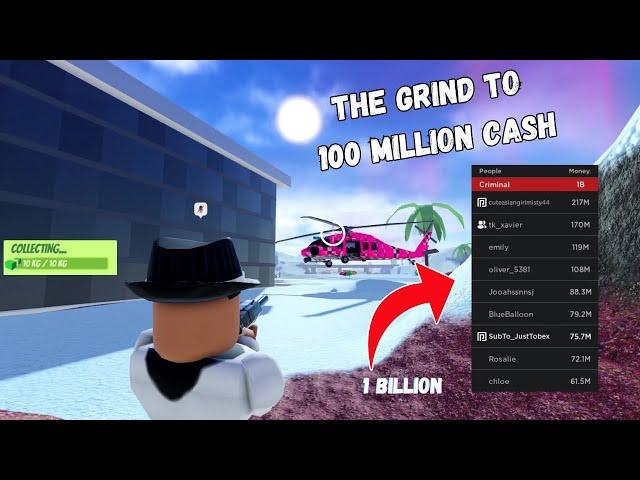 The Grind To 100 Million Cash in Jailbreak in a 1 Billion Cash Server…..(Roblox Jailbreak)