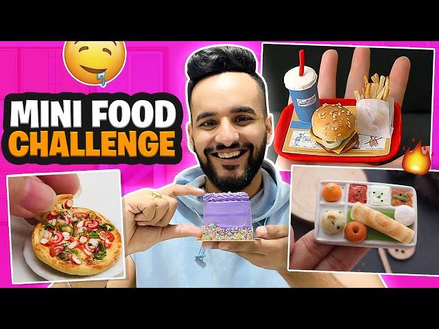 Eating only MINI FOOD for 24 Hours Challenge