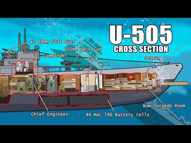 Life Inside a WWII Type IXC Submarine (Cross Section)