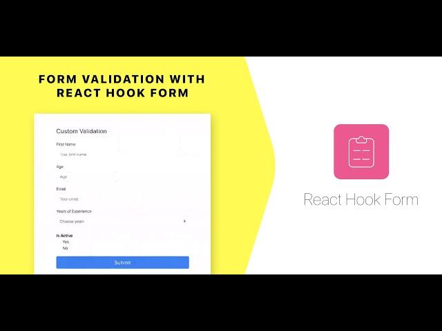 Easy Way of Form Validation with React Hook Form