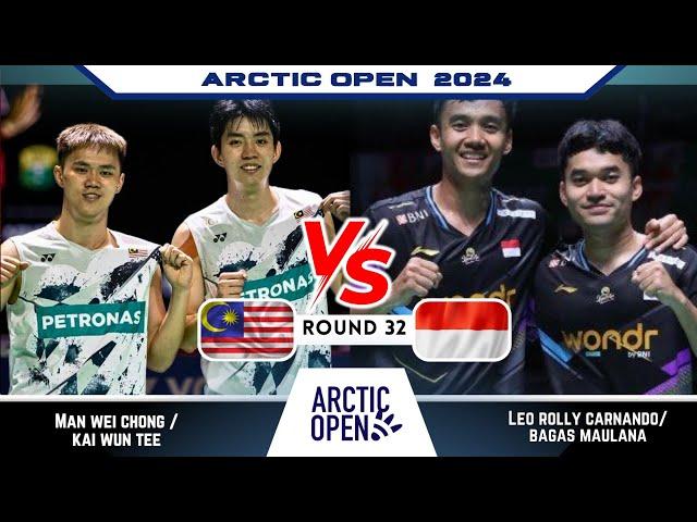 Wow  Man Wei Chong/ Kai Wun Tee vs Leo Rolly Carnando/ Bagas Maulana at Arctic Open 2024 | R32  